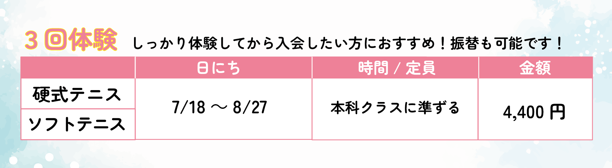 1ヶ月トライ